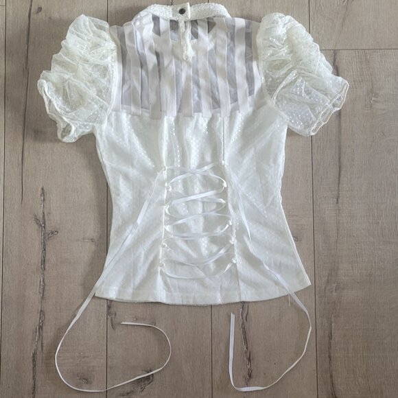 NWOT Lolita Victorian Steampunk Blouse - Picture 2 of 8